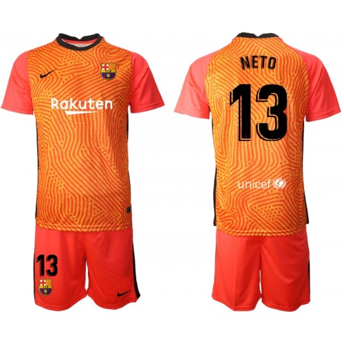 FC Barcelona Fodboldtrøjer Målmand Norberto Neto 13 Børn sæt 2020/21 M003 Kort ærmer FC Barcelona Fodboldtrøjer Målmand Norberto Neto 13 Børn sæt 2020/21 M003 Kort ærmer